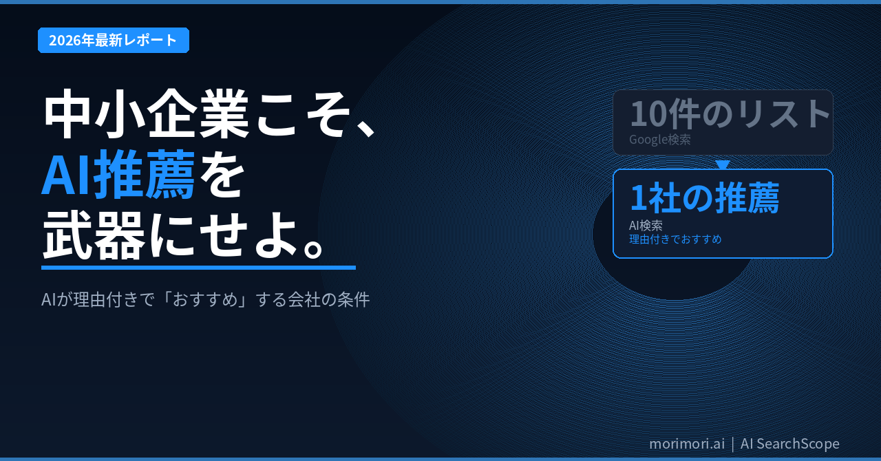 中小企業こそ“AI推薦”を武器にすべき理由｜AIが「この会社がおすすめです」と答える時代